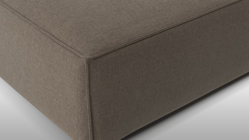 Extrasoft Sectional Module, Medium Seat, Coffee Brushed Weave
