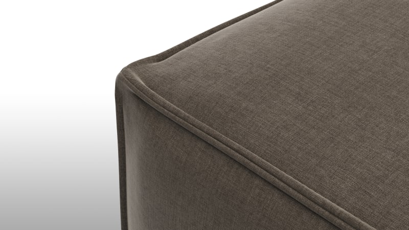 Extrasoft Sectional Module, Medium Seat, Coffee Brushed Weave