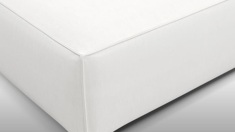 Extrasoft Sectional Module, Medium Seat, White Linen
