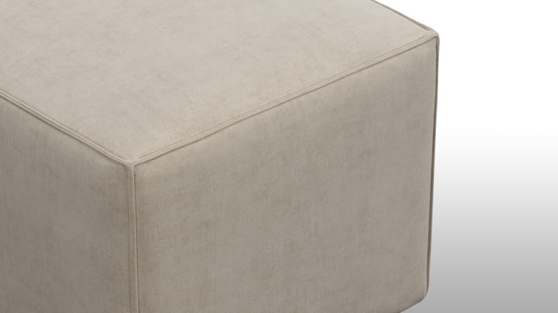 Extrasoft Sectional Module, Small Armrest, Biscotti Brushed Weave