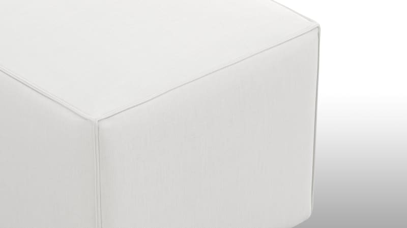 Extrasoft Sectional Module, Small Armrest, White Linen