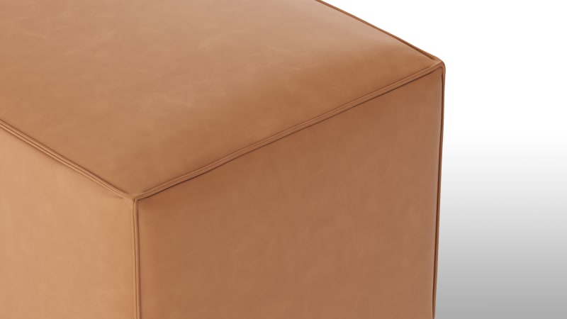 Extrasoft Sectional Module, Small Backrest, Tan Vegan Leather