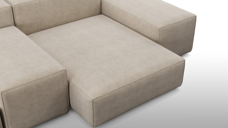 Extrasoft Sectional Sofa, Combination 1, Left, Biscotti Brushed Weave