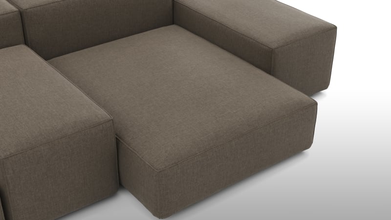 Extrasoft Sectional Sofa, Combination 1, Left, Coffee Brushed Weave