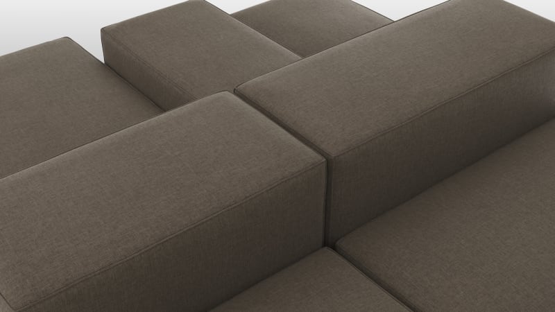 Extrasoft Sectional Sofa, Combination 1, Left, Coffee Brushed Weave