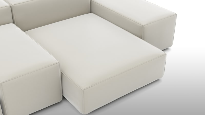 Extrasoft Sectional Sofa, Combination 1, Left, Oatmeal Brushed Weave
