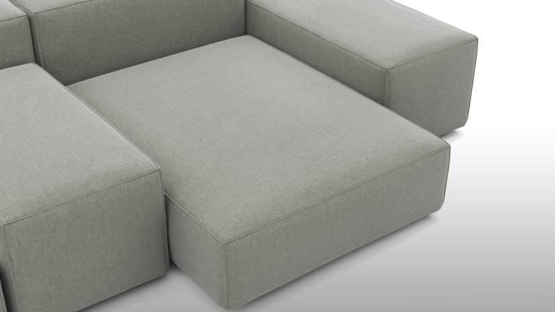 Extrasoft Sectional Sofa, Combination 1, Left, Soft Gray Brushed Weave