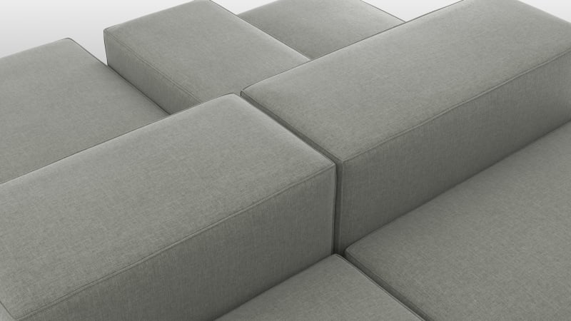 Extrasoft Sectional Sofa, Combination 1, Left, Soft Gray Brushed Weave
