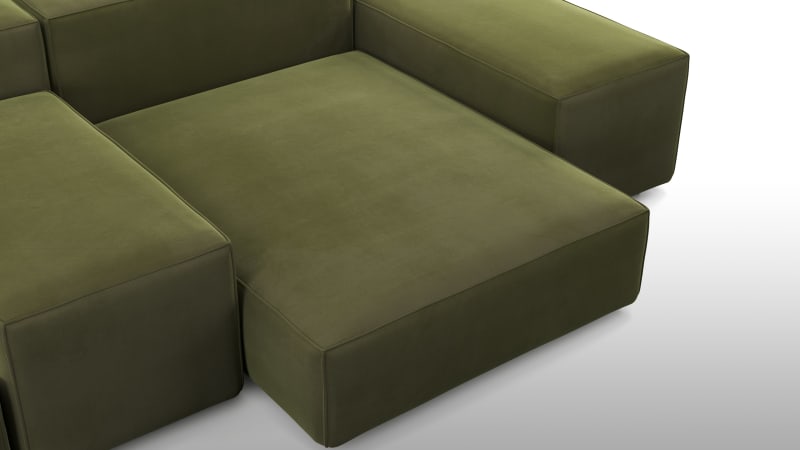 Extrasoft Sectional Sofa, Combination 1, Left, Spruce Luxe Velvet