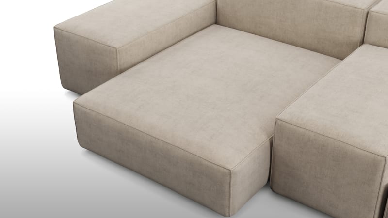 Extrasoft Sectional Sofa, Combination 1, Right, Biscotti Brushed Weave
