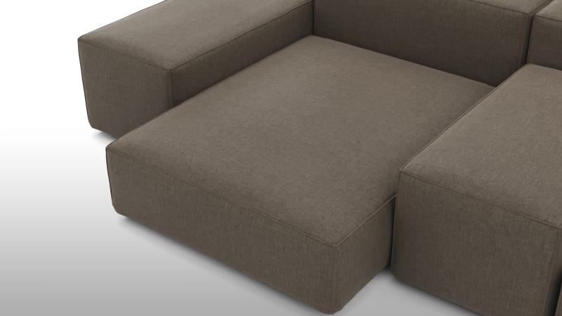 Extrasoft Sectional Sofa, Combination 1, Right, Coffee Brushed Weave