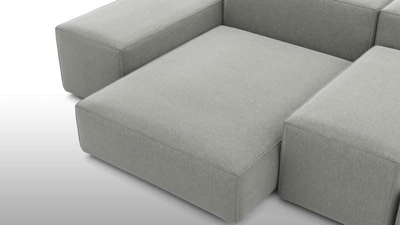 Extrasoft Sectional Sofa, Combination 1, Right, Soft Gray Brushed Weave