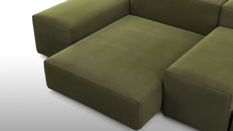Extrasoft Sectional Sofa, Combination 1, Right, Spruce Luxe Velvet