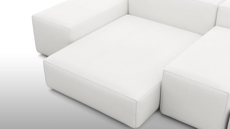 Extrasoft Sectional Sofa, Combination 1, Right, White Linen