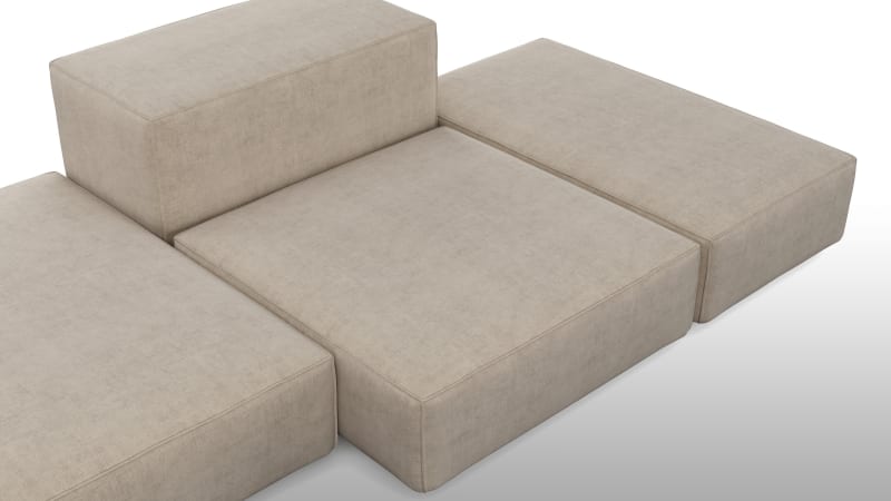 Extrasoft Sectional Sofa, Combination 2, Left, Biscotti Brushed Weave