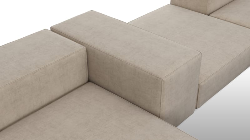 Extrasoft Sectional Sofa, Combination 2, Left, Biscotti Brushed Weave