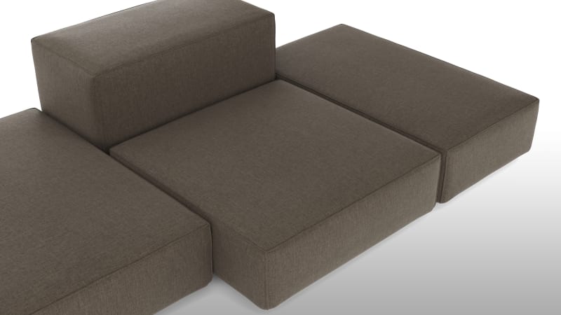 Extrasoft Sectional Sofa, Combination 2, Left, Coffee Brushed Weave