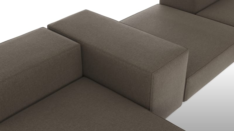 Extrasoft Sectional Sofa, Combination 2, Left, Coffee Brushed Weave