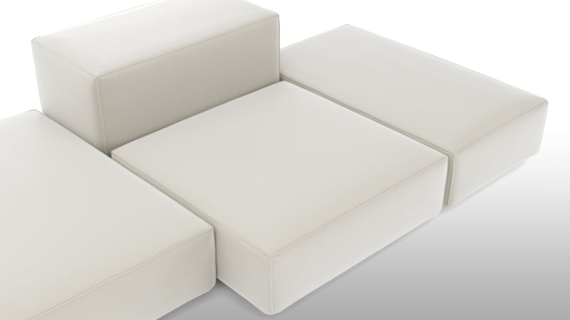 Extrasoft Sectional Sofa, Combination 2, Left, Oatmeal Brushed Weave