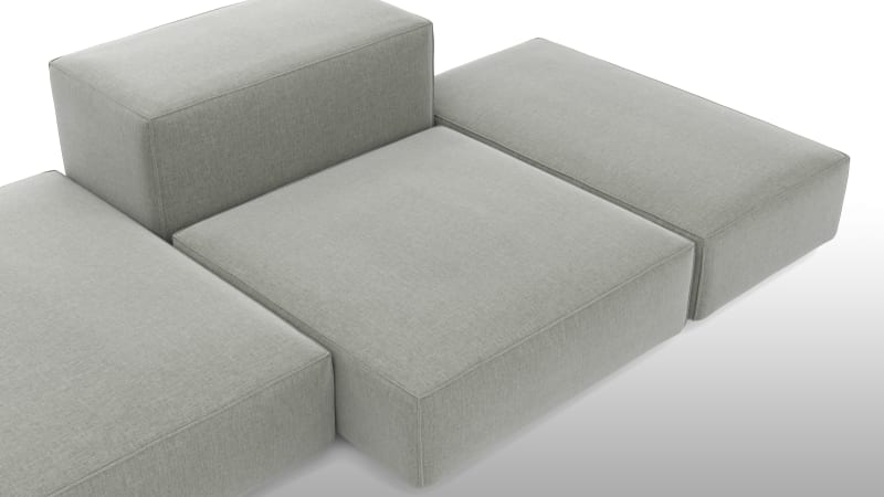 Extrasoft Sectional Sofa, Combination 2, Left, Soft Gray Brushed Weave