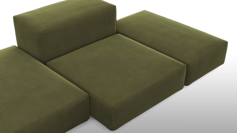 Extrasoft Sectional Sofa, Combination 2, Left, Spruce Luxe Velvet
