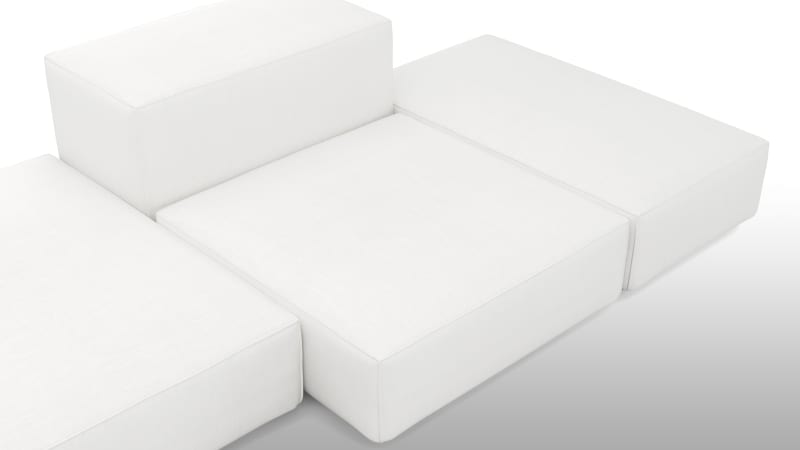 Extrasoft Sectional Sofa, Combination 2, Left, White Linen