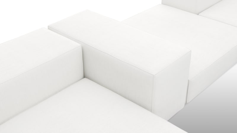 Extrasoft Sectional Sofa, Combination 2, Left, White Linen