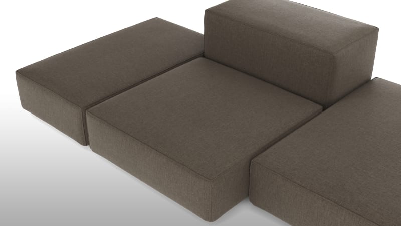 Extrasoft Sectional Sofa, Combination 2, Right, Coffee Brushed Weave