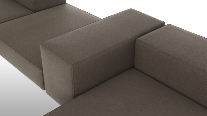 Extrasoft Sectional Sofa, Combination 2, Right, Coffee Brushed Weave