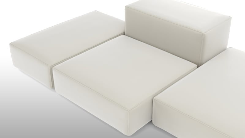 Extrasoft Sectional Sofa, Combination 2, Right, Oatmeal Brushed Weave