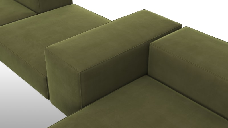Extrasoft Sectional Sofa, Combination 2, Right, Spruce Luxe Velvet