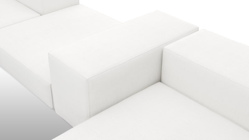Extrasoft Sectional Sofa, Combination 2, Right, White Linen