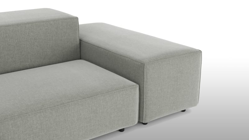 Extrasoft Sectional Sofa, Large Right Corner, Soft Gray Brushed Weave