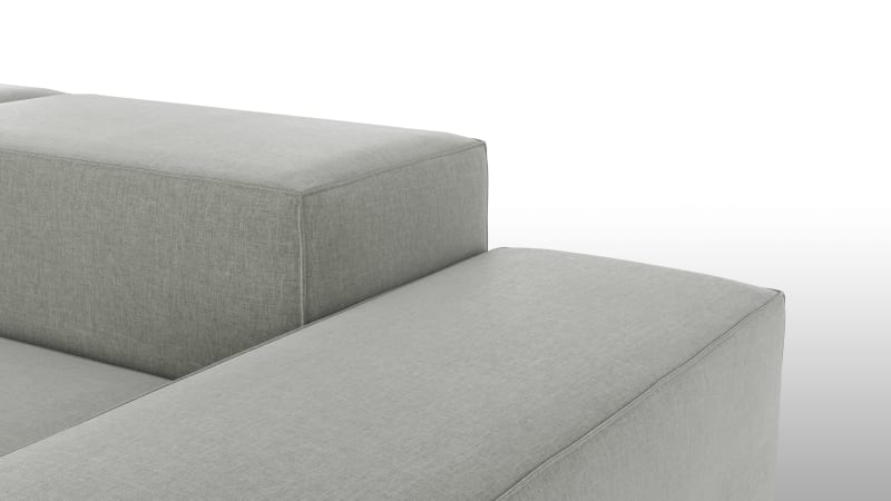 Extrasoft Sectional Sofa, Large Right Corner, Soft Gray Brushed Weave