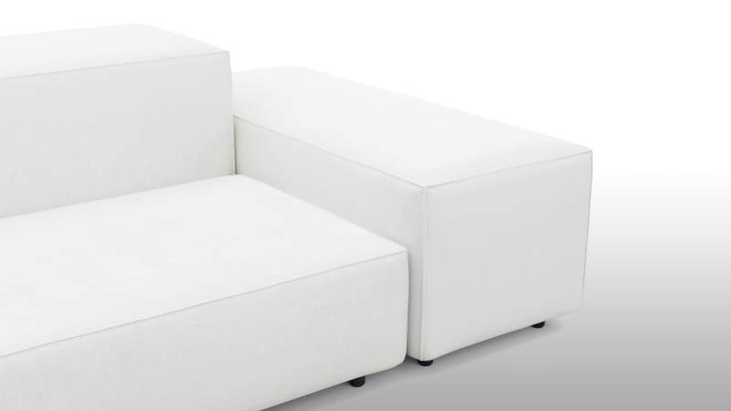Extrasoft Sectional Sofa, Large Right Corner, White Linen