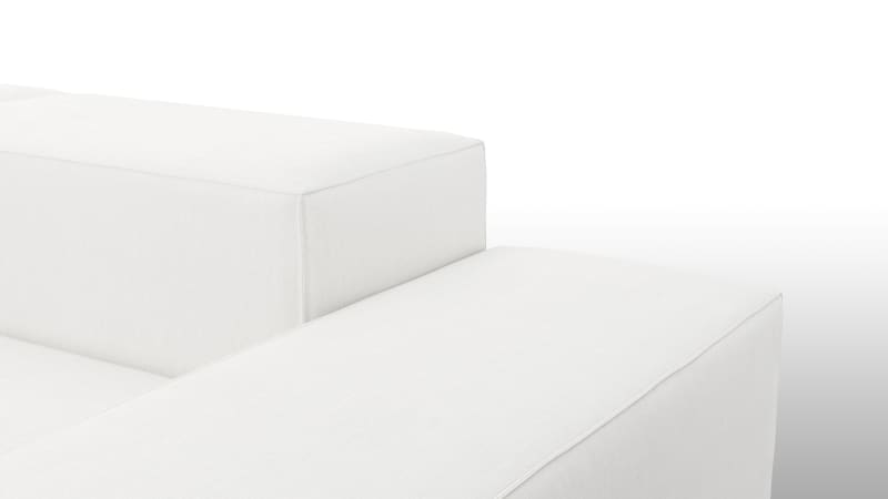 Extrasoft Sectional Sofa, Large Right Corner, White Linen