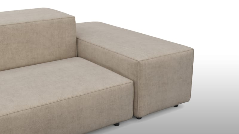 Extrasoft Sectional Sofa, Left Corner, Biscotti Brushed Weave