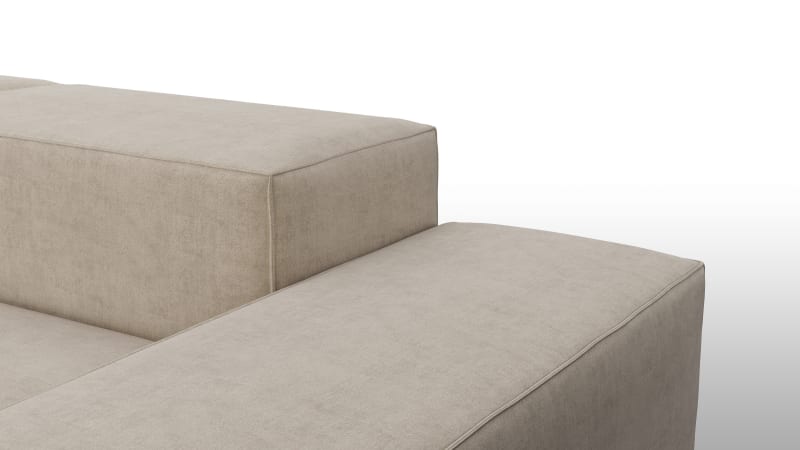 Extrasoft Sectional Sofa, Left Corner, Biscotti Brushed Weave