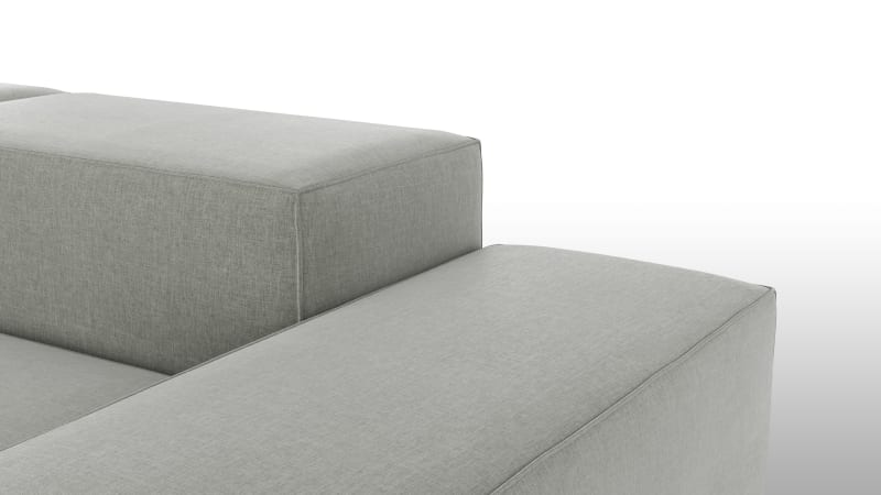 Extrasoft Sectional Sofa, Left Corner, Soft Gray Brushed Weave