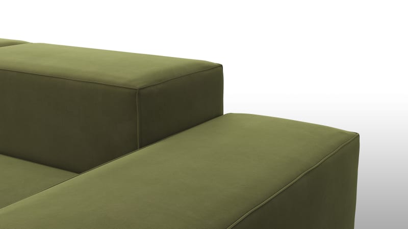 Extrasoft Sectional Sofa, Left Corner, Spruce Luxe Velvet