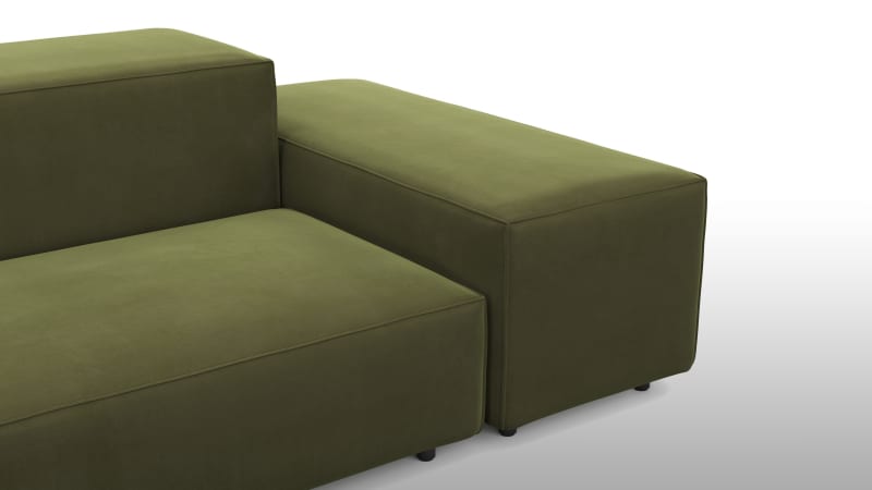 Extrasoft Sectional Sofa, Open End Sofa, Left, Spruce Luxe Velvet