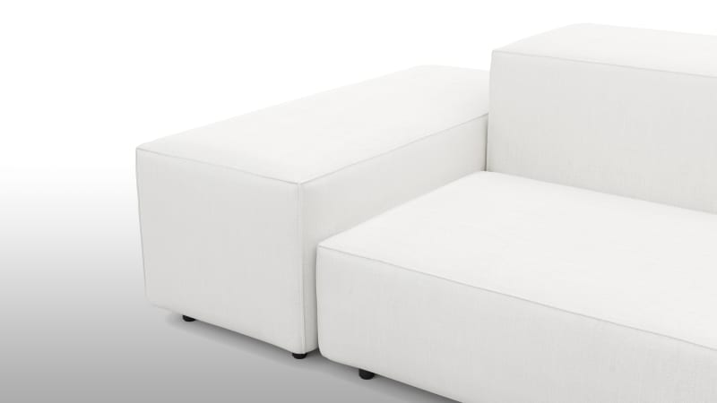Extrasoft Sectional Sofa, Open End Sofa, Right, White Linen