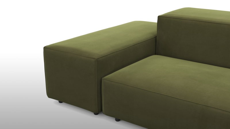 Extrasoft Sectional Sofa, Right Corner, Spruce Luxe Velvet