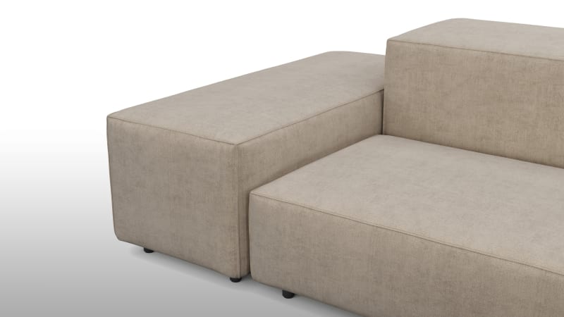 Extrasoft Sectional Sofa, Three Seater Sofa, Left, Biscotti Brushed Weave