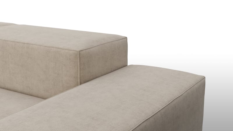 Extrasoft Sectional Sofa, Three Seater Sofa, Right, Biscotti Brushed Weave