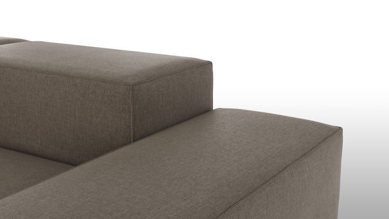 Extrasoft Sectional Sofa, Three Seater Sofa, Right, Coffee Brushed Weave