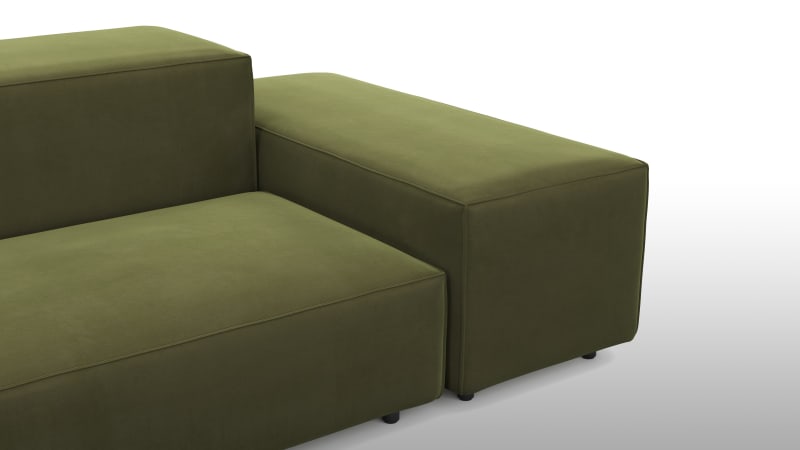 Extrasoft Sectional Sofa, Two Seater Sofa, Spruce Luxe Velvet