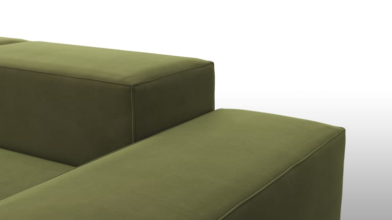 Extrasoft Sectional Sofa, Two Seater Sofa, Spruce Luxe Velvet