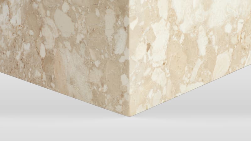 Plinth Short Side Table, Kunis Breccia Marble