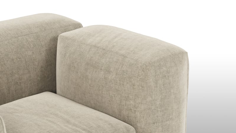 Le Mura Lounge Armchair, Beige Gray Chenille